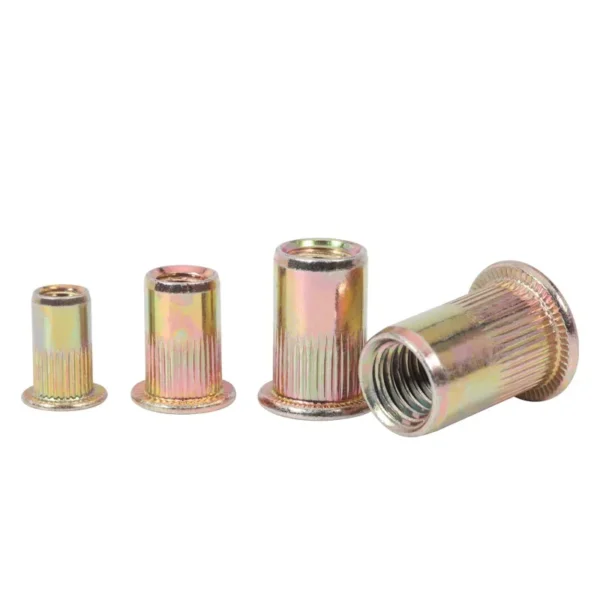 Rivet Nuts Flat Head Knurled Body FH-KB Carbon Steel Main Image