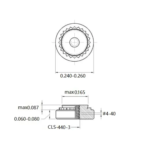Self Clinching Nuts CLS-440-3 Inch Sizes drawing_45_11zon