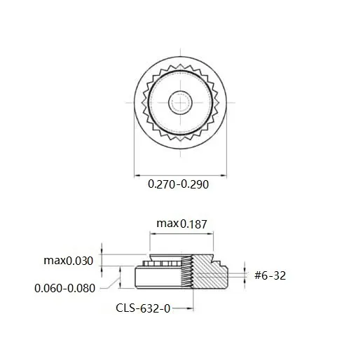 Self Clinching Nuts CLS-632-0 Inch Sizes drawing_6_11zon