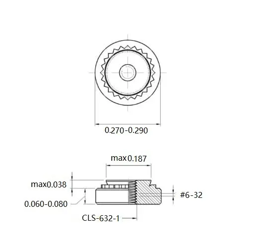 Self Clinching Nuts CLS-632-1 Inch Sizes drawing_7_11zon