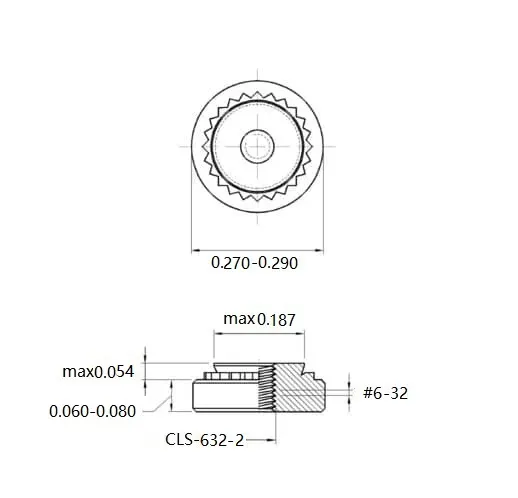 Self Clinching Nuts CLS-632-2 Inch Sizes drawing_8_11zon